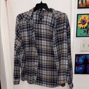 Patagonia Plaid Button Down - Blue and Tan